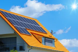 Solar panels on roof 